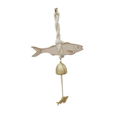 Imagem de Ｂｅｓｇａ Enfeite de decoração de peixe de madeira antigo, decoração de peixe de madeira, de casa com tema de praia de madeira náutica, de parede para banheiro, S