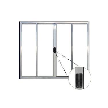 Imagem de Janela de cozinha 4 folhas 100x120 brilhante sem grade - ESQUADRIAS NO