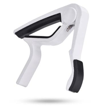 Imagem de ASHATA Capotraste De Guitarra Eboxer Para Guitarras Elétricas E Acústicas 6 Cordas, Afinador Portátil, Banjo, Bandolim, Baixo, Ukulele (Branco)