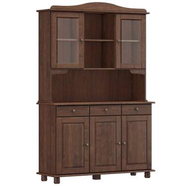 Imagem de Cristaleira Madeira Maciça 5 Portas 129 cm 8925 Cafe Milani Store