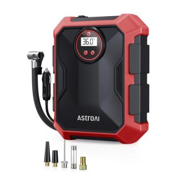 Imagem de Compressor de ar AstroAI portátil 12V DC 100PSI com luz LED