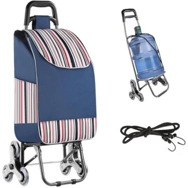 Imagem de Carrinho De Compras Leve Para Escalador De Escadas 6 Rodas Dobrável Saco De Carrinho De Compras Dobrável De Grande Capacidade, à Prova D'água, Carrinho De Compras De Supermercado Pa, A