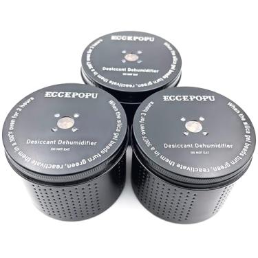 Imagem de Desumidificador seguro para armas, absorvedores de umidade para armazenamento, desumidificador de recipiente dessecante de 200 g para segurança (3 unidades)