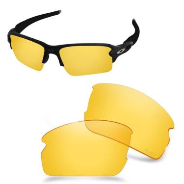 Imagem de AOZAN Lentes de reposição ANSI Z87.1 para óculos de sol Oakley Flak 2.0 XL OO9188, Amarelo de alta definição, Flak 2.0 XL