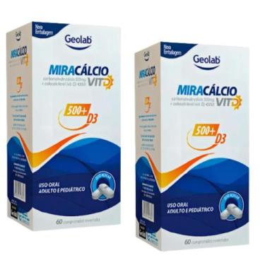 Imagem de Calcio Miracalcio Citrato Malato de Calcio 250mg + Vit D3 30cp Kit com