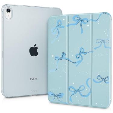 Imagem de May Chen Compatível com iPad Air 11 (M3 2025/M2 2024) 7º 6º, iPad Air 4 e 5 de 10,9 polegadas, 5º 4º (2022/2020), capa com suporte fino com revestimento traseiro rígido translúcido despertar/hibernar