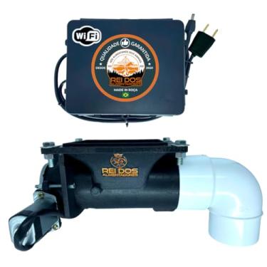 Imagem de Mecanismo Dosador de Ração para Peixes com Timer WiFi Externo IP65, Alimentador Automático para Alevinos Tilápia, Comedouro Profissional para Tanques Lagos Açudes Represas