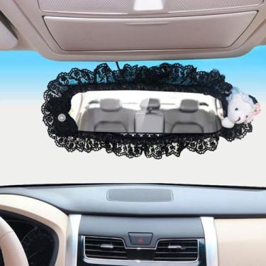 Imagem de Capa de espelho retrovisor de carro, protetor de espelho retrovisor automotivo elástico de pelúcia, protetor retrovisor automotivo, decoração automotiva para mulheres e meninas (17)