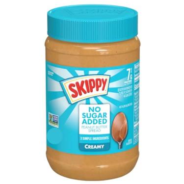 Imagem de Pasta de Amendoim Manteiga Americana SKIPPY NO SUGAR ADDED Sem Açúcar 454g Importada Americana Proteína Vegetal Natural