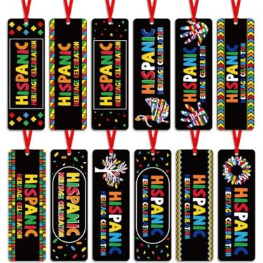 Imagem de Weekgrat 120 marcadores de livro do mês da herança hispânica bandeiras dos países latino-americanos marcadores de livro de papel de impressão dupla face em massa presentes do mês da herança hispânica