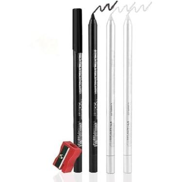 Imagem de Fato de lápis de delineador flash de gel colorido, 3 canetas de delineador de olhos, caneta de delineador de olhos impermeável, sombra de olhos, sobrancelha, lápis de olhos (01# 19#+22#)