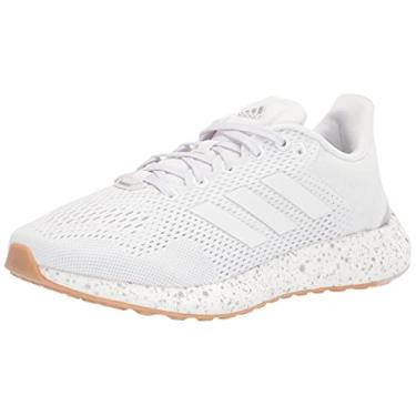 Imagem de adidas Tênis de corrida feminino Pureboost 21, Branco/Prata Metálico, 11