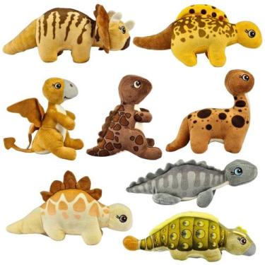 Imagem de Kit Com 8 Dinossauro de Pelúcia Luxo Nicho Decoração Dino - Fizzy