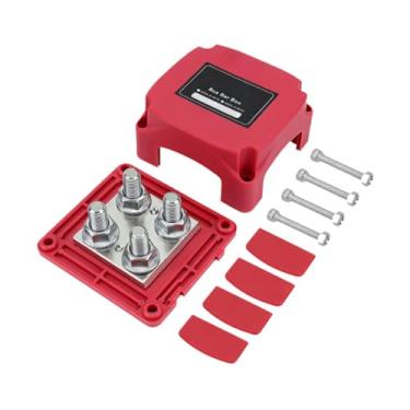 Imagem de Esquirla de distribuição de energia Barra de barramento de cobre Conexão do 48V Acessórios para carros 400A Terminal Studs para Marine M10, Vermelho