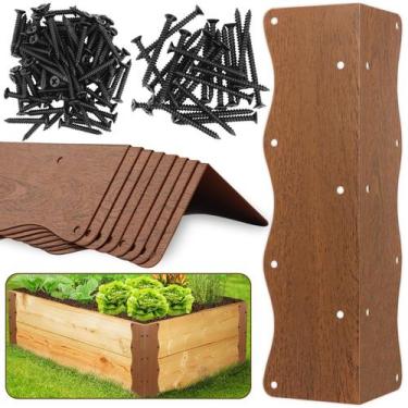 Imagem de Suportes de canto elevados para cama de jardim Ruppence, 8 peças de me