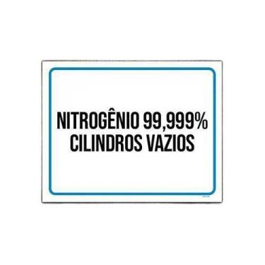 Imagem de Placa Sinalização - Nitrogênio Cilindros Vazios 36X46 - Sinalizo