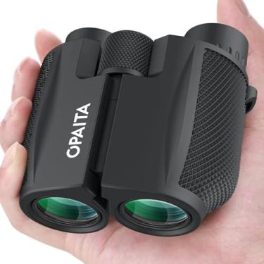 Imagem de Binóculos compactos 10 x 25 para adultos e crianças, binóculos grandes à prova d'água com visão de pouca luz, binóculos pequenos de foco fácil de alta potência para observação de pássaros, caça ao ar