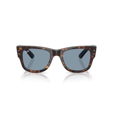 Imagem de Óculos de Sol Ray-Ban Mega Wayfarer 0RB0840S 902/56 Tam 51 / Havana Marrom - Lentes Azul
