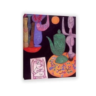 Imagem de Paul Klee Canvas Wall Art Untitled (Still life) Pôster vintage clássico pintura a óleo pintura mestre impressão adequada sala de estar escritório decoração de parede legal 40 x 30 cm (40.6x30.5 cm