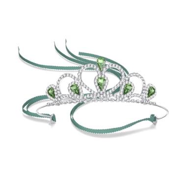 Imagem de Lovelyshop Tiara de strass de prata com pedras coloridas para crianças pequenas, formatura, aniversário, coroa de princesa, Large, Strass, Cristal