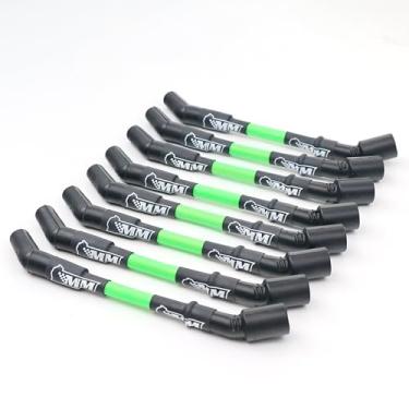 Imagem de Michigan Motorsports LS Conjunto de fios de vela de ignição 10 mm fios de desempenho - Serve para LS1 LS2 LS3 L99 L76 L77 Camaro Firebird Corvette (verde)