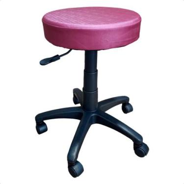 Imagem de Cadeira Mocho Banqueta Giratória com Rodízios e Regulagem de altura po