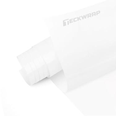 Imagem de TECKWRAP Vinil branco de transferência de calor, 30,5 cm x 1,8 m HTV branco em vinil para camiseta, aparência de vestuário