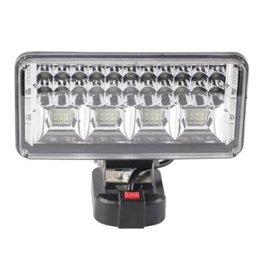 Imagem de 216W 11200LM LED trabalho luz ângulo ajustável fogo resistente 18V lítio bateria trabalho lâmpa para pesca caça Camping ativides ao ar livre ABS Material tamanho compacto
