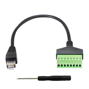 Imagem de Terminal de parafuso RJ45, conector de terminal de parafuso RJ45 macho para 8 pinos, conector de terminal tipo parafuso RJ45 8p8c para 8 pinos para extensor Ethernet Cat5/6/7 para AV CCTV UTP DVR