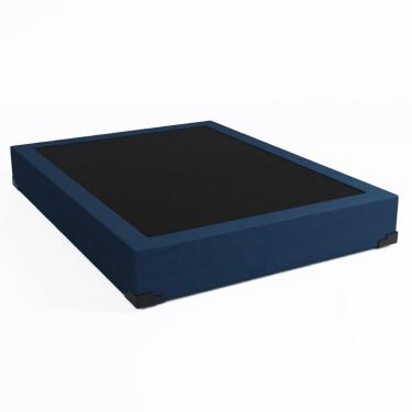 Imagem de Base para Cama Box Casal Joe Linho (36x138x188) Azul Marinho