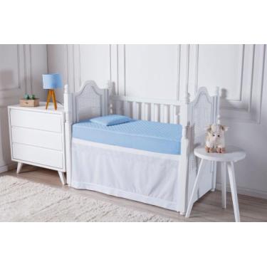 Imagem de Protetor de colchão berço impermeável matelado - AQUARELA, AZUL