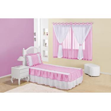 Imagem de Cortina Juvenil Quarto 3,00m X 2,80m Menino Menina Voal - Rose Jordão,