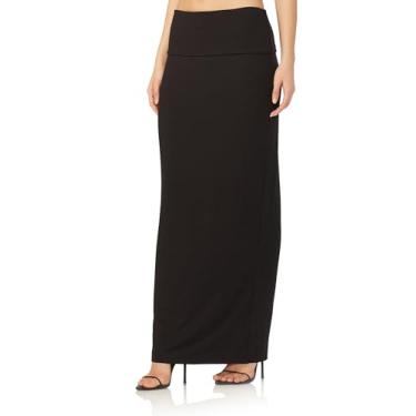Imagem de AFRM Saia maxi feminina Esin macia dobrável cintura alta longa, Noir, P
