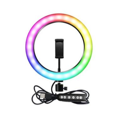 Imagem de Kit Iluminação 10 Polegada Colorido Anel de led Ring light Rgb Led Ane