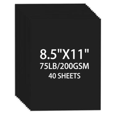 Imagem de Cartolina 21 x 27 cm, preto, 40 folhas