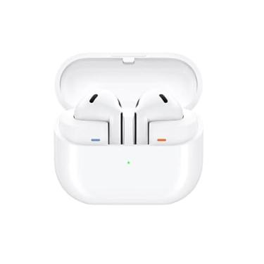 Imagem de Fone de ouvido Buds3 Pro, bateria de 14 horas, cancelamento de ruído, resistente à água, som por IA, microfones de chamadas, compatível Android e iOS, novo lacrado com Nota Fiscal e Garantia - Branco