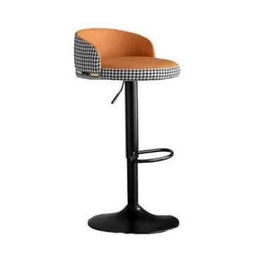 Imagem de YAYAOVP-24927 Banquetas de balcão, banco alto, com encosto giratório, leve para casa, cadeira de bar de luxo, cadeira de bar, cadeira de jantar, cadeiras de ilha de cozinha