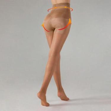 Imagem de Meia-calça Feminina 40D De Nylon Transparente Com Controle, Resistente