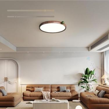 Imagem de GZZBMY Luzes de teto LED com controle remoto, lâmpadas de teto de metal reguláveis, criatividade moderna, lâmpada de teto redonda embutida para sala de estar, quarto, quarto infantil 3000K-6500K