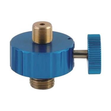 Imagem de predolo Adaptador de Conversão para Fogão de Acampamento, Metal Resistente à Ferrugem com Botão de Ajuste, Conversor de Entrada de Tanque para Mochila, Acampa, Azul