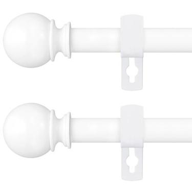 Imagem de Varão de cortina Poskena White 70-120cm em aço inoxidável