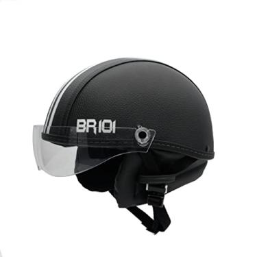 Imagem de Capacete Coquinho Scooter Elétrica Bike Skate Patinete BR 101 Premium Viseira Cristal (Preto, P - VESTE 55/56)