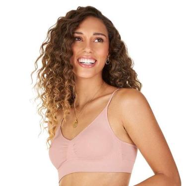 Imagem de Sutiã Top Alça Fina Regulável com Bojo Removível sem Costura Blush Zee