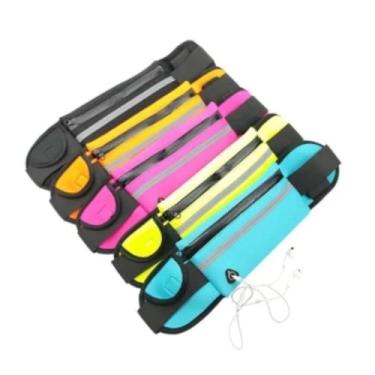 Imagem de KIT 2 Bolsa Pochete Colorida Unissex Esportiva Compacta Leve Impermeável