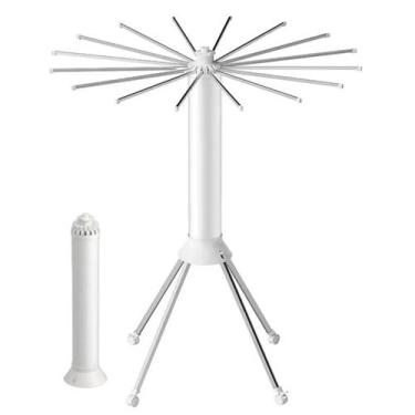 Imagem de Varal Roupa Duplo Chao Retratil 2 Andares 360 Graus Portatil Rodinhas 