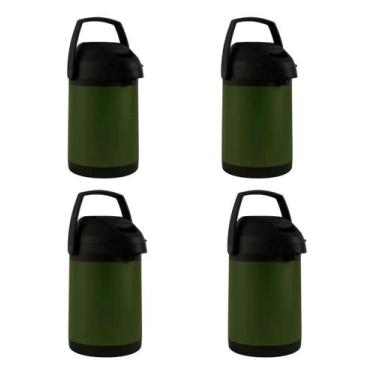 Imagem de Garrafa Termica Inox 2,5 Litros Kit 4 Unidades Azarte 24h Gelada Para 