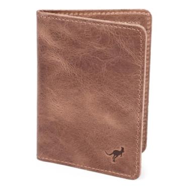 Imagem de Carteira Porta Documento Slim Cabe Rg Couro Legítimo Natural(Marrom)