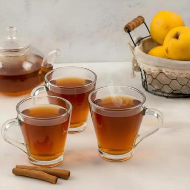 Imagem de Kit 3 Canecas Murlin Xícara De Vidro Transparente 265ml - Wellmix