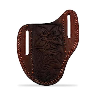 Imagem de Hercules Knives Bainha de couro personalizada bainha de couro inclinada para panqueca trabalhada/bainha de faca caçador/bainha de faca de caça 100% capa de couro verdadeiro/design de transporte de