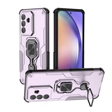 Imagem de SORAKA Capa para Samsung Galaxy A36 5G com suporte metálico giratório de 360 graus peça de ferro magnética para suporte magnético para telefone de carro